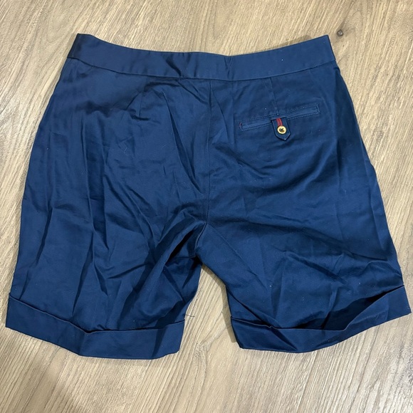 Brooks Brothers Women’s Sz 2 Navy Anchor Button Shirts Rolled Hem Nautical - Picture 2 of 8